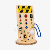 Painel Sensorial Montessori - Interruptor de Luzes com Botões