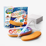Kit Pintura Infantil Pincel Mágico Luminoso - Não Suja