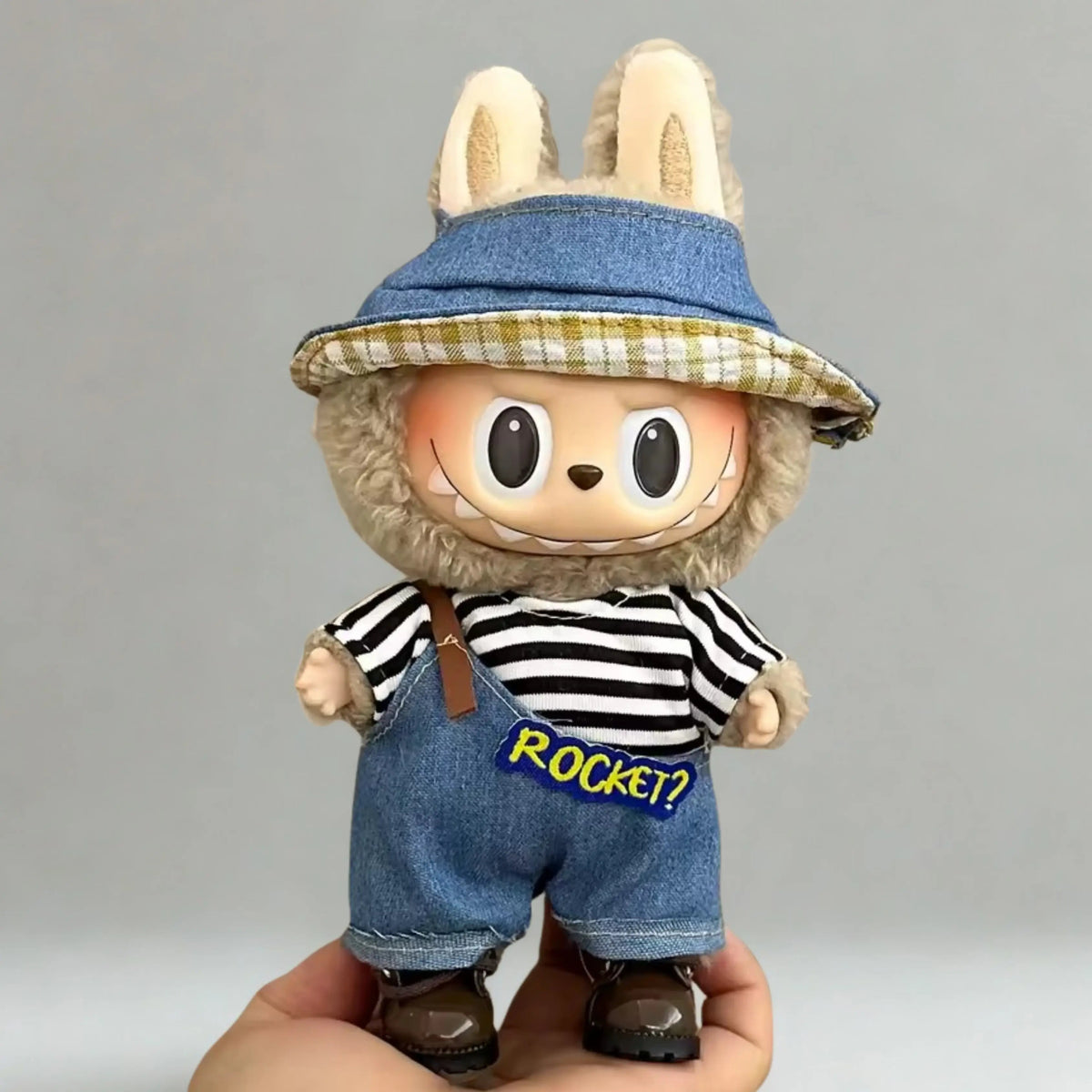 Kit Roupa Jeans e Acessório para Labubu Popmart - ZBaby