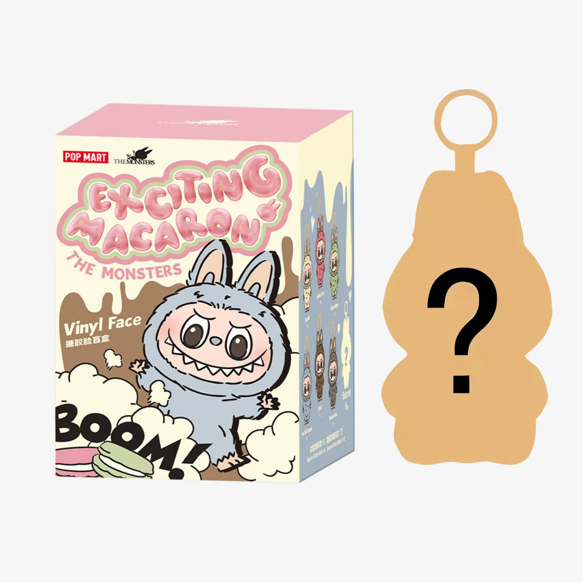 Labubu original Popmart da coleção Big Into Energy com embalagem blind box e pelúcia fofa estilo designer toy.