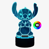 Luminária LED Stitch 3D Infantil - RGB