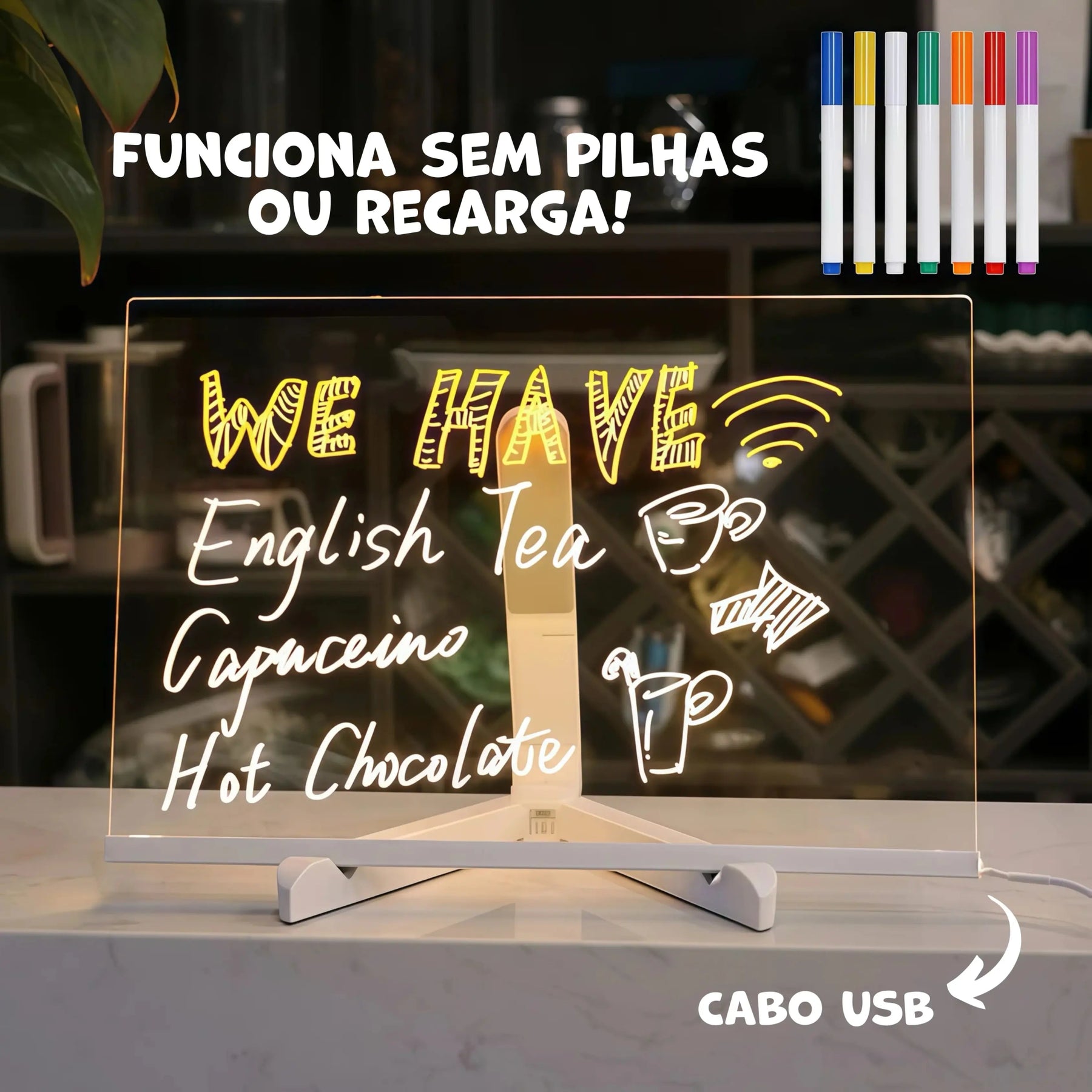 Quadro Mágico para Desenhar com Luz LED Infantil - ZBaby