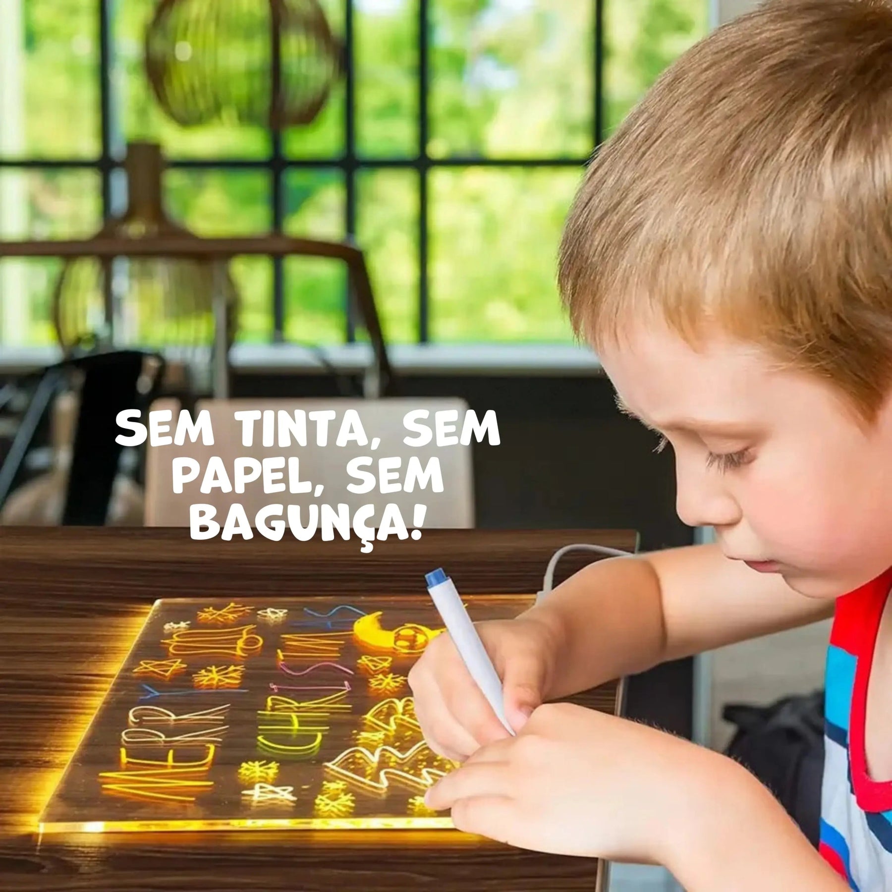 Quadro Mágico para Desenhar com Luz LED Infantil - ZBaby