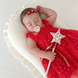 Vestido Infantil de Natal Vermelho