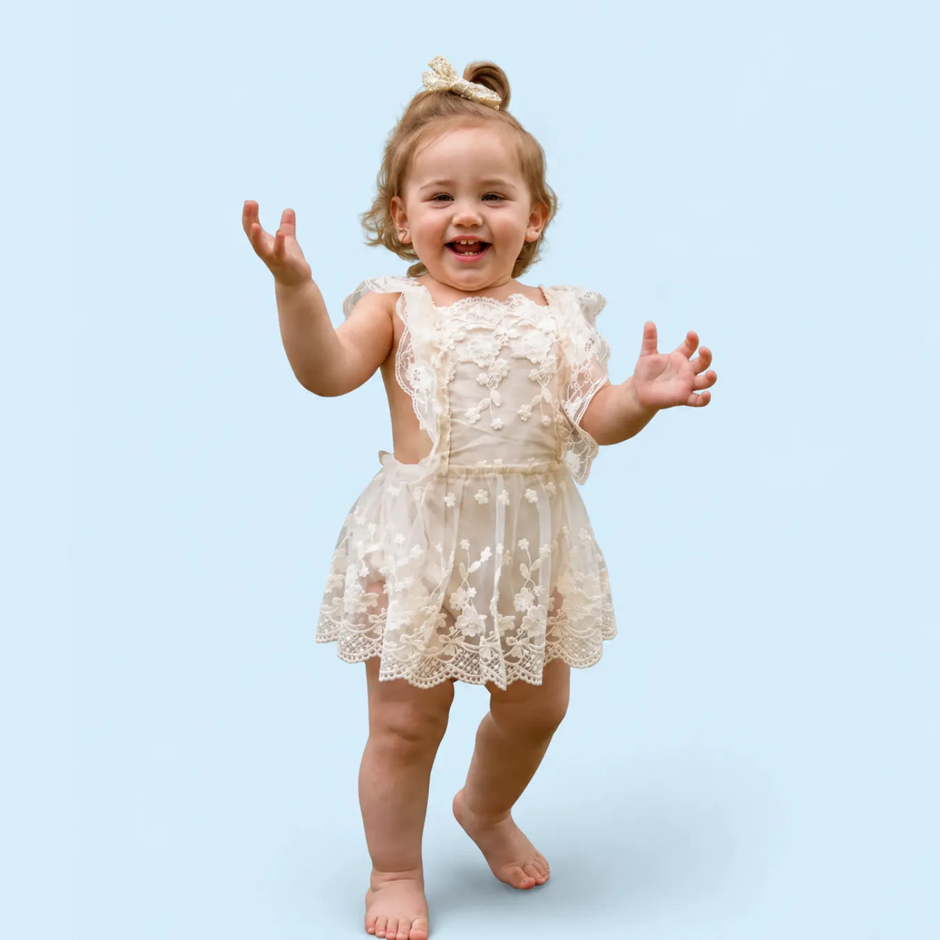 Vestido de Renda Bebê Menina