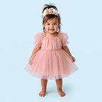 Vestido Body Bebê Menina com Lacinho