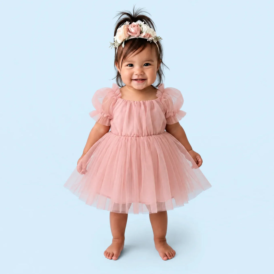 Vestido Body Bebê Menina com Lacinho
