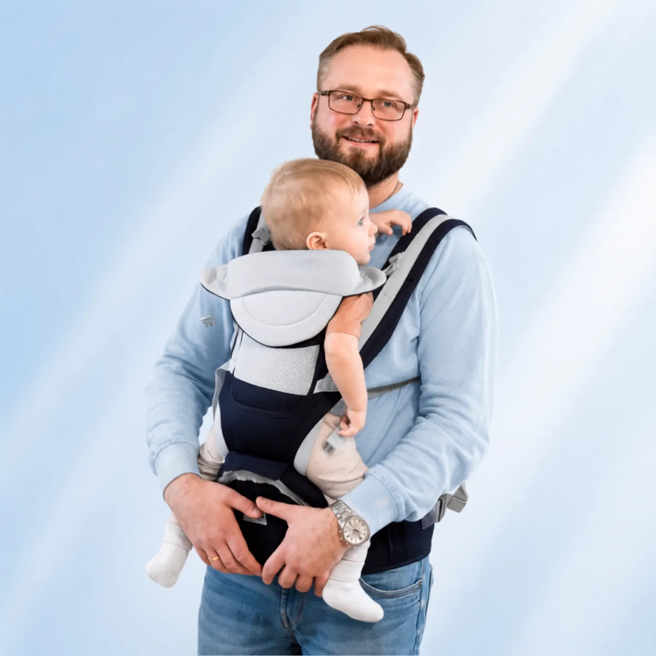 Canguru Ergonômico para Bebê com Assento Confortável - Mãos Livres 0 a 36 Meses