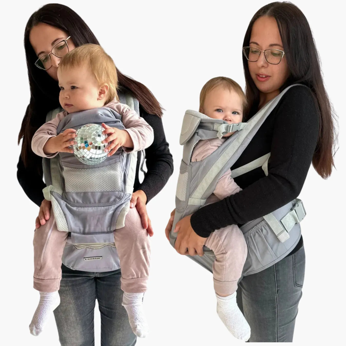 Canguru Ergonômico para Bebê com Assento Confortável - Mãos Livres 0 a 36 Meses