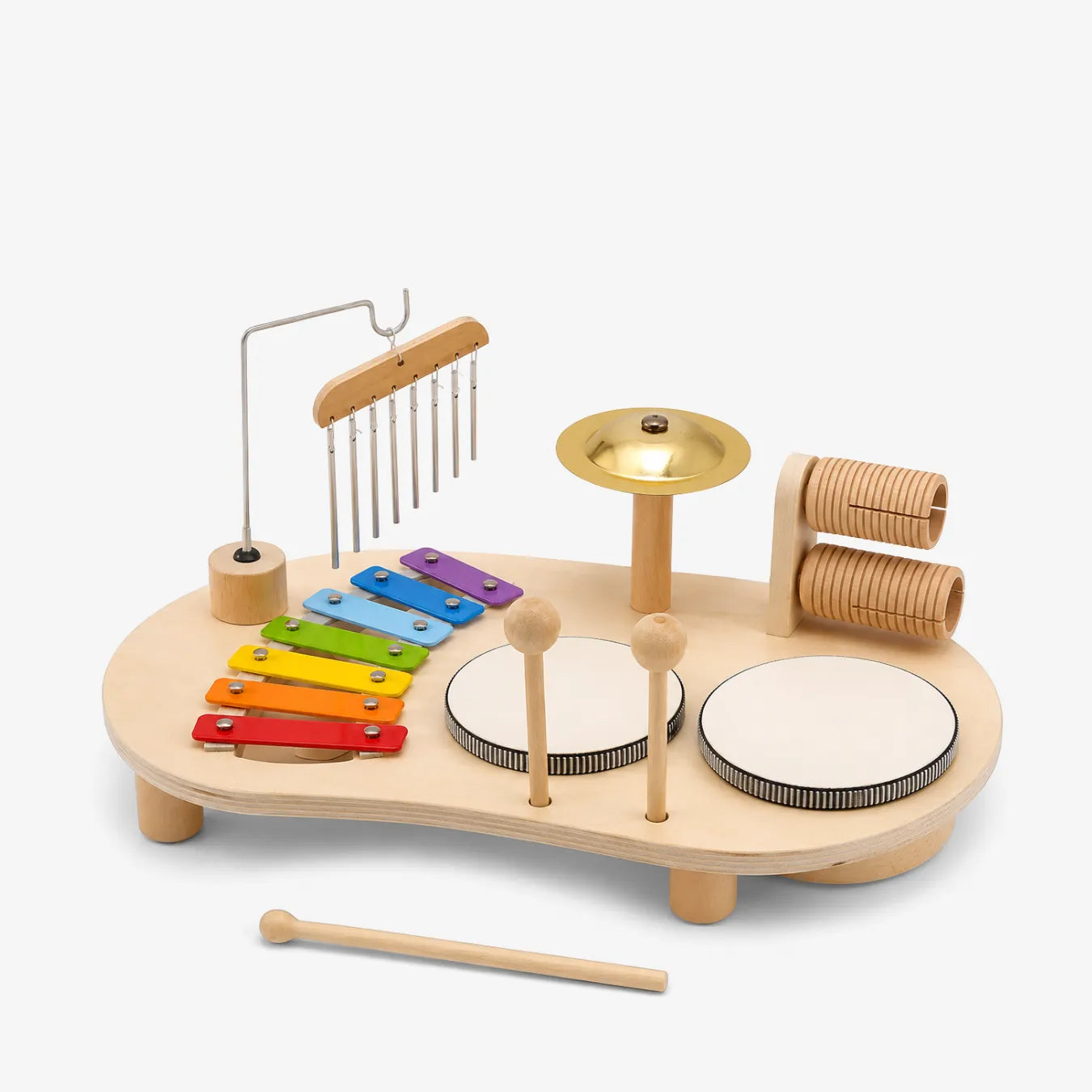 Brinquedo Bateria Infantil Montessori - Instrumentos Musicais de Madeira