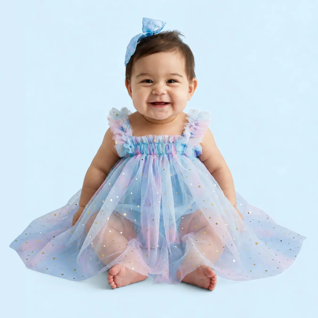 Vestido Infantil Festa com Estrelinhas