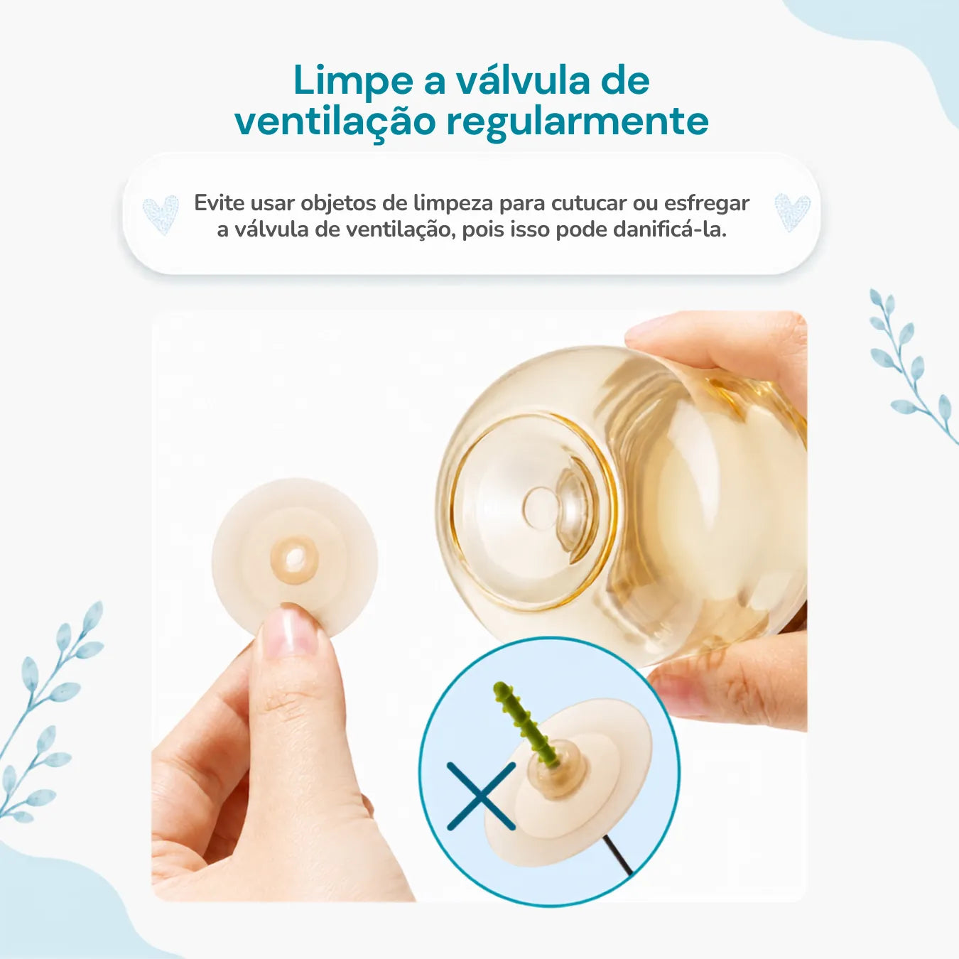 Mamadeira Anticólica para Bebê Sem BPA com Bico Tipo Seio - Vidro e PPSU