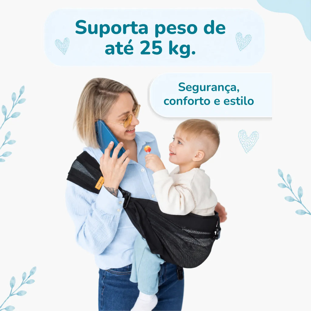 Canguru de Ombro para Bebê Sling Ajustável Colo Mais Leve