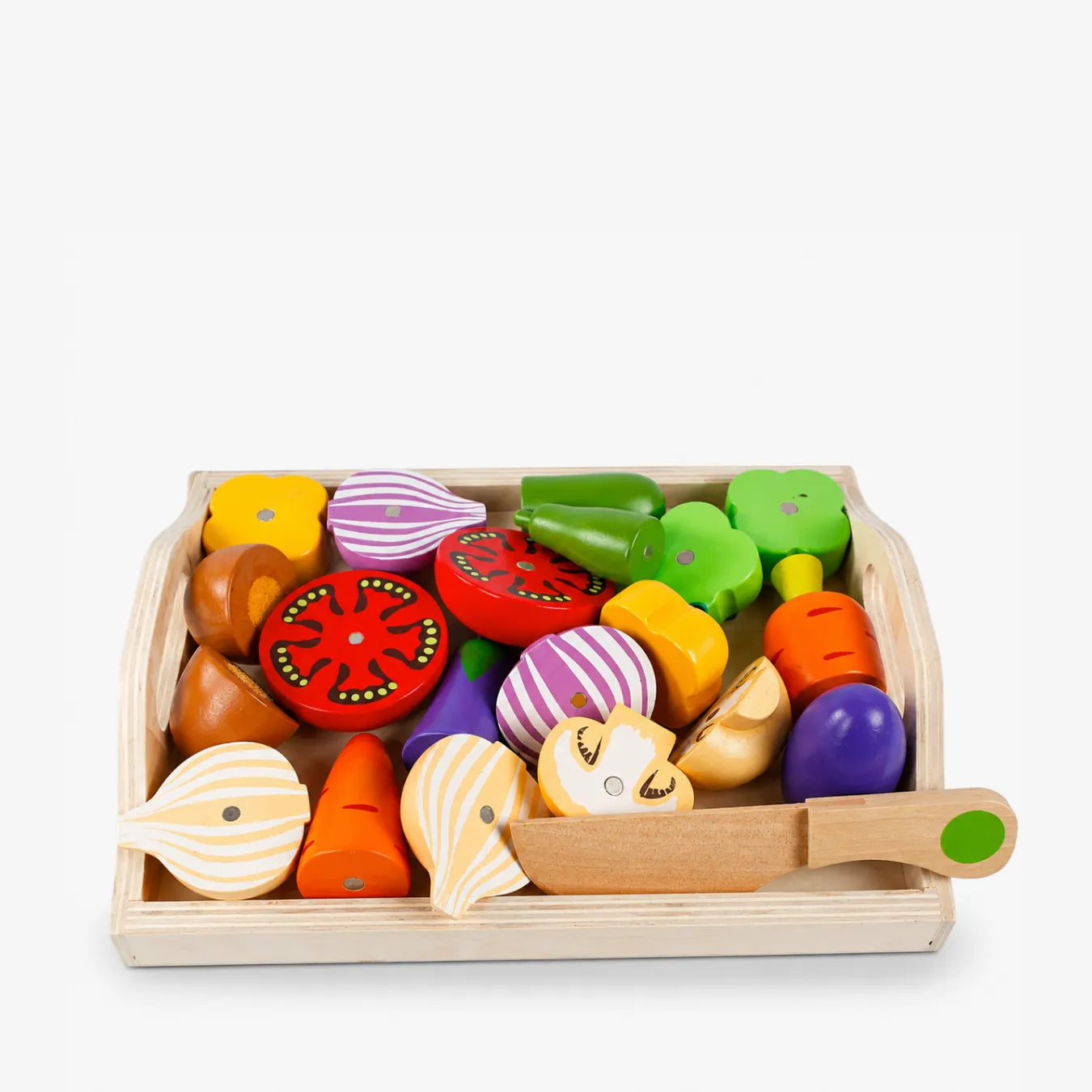 Brinquedo Cozinha Infantil Montessori - Frutas e Comidas de Madeira