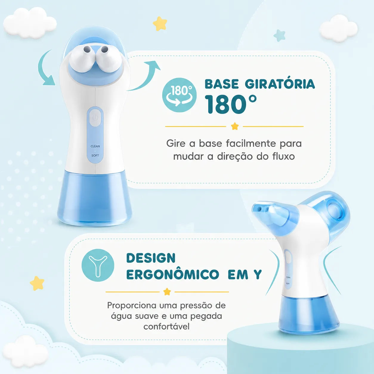 Irrigador Nasal Elétrico Velcura™ com Enxágue e Coleta de Resíduos