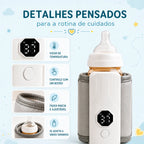 Aquecedor de Mamadeira Portátil Recarregável USB | Leite na Temperatura Certa