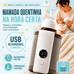 Aquecedor de Mamadeira Portátil Recarregável USB | Leite na Temperatura Certa