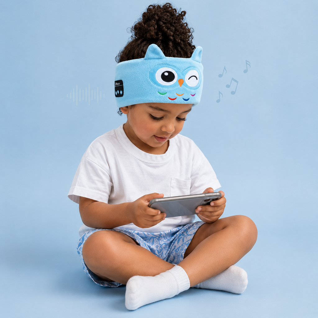 Faixa Fone de Ouvido Infantil Bluetooth para Dormir e Viajar - Bichinhos