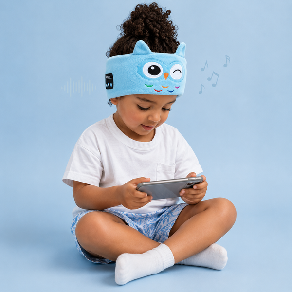 Faixa Fone de Ouvido Infantil Bluetooth para Dormir e Viajar - Bichinhos
