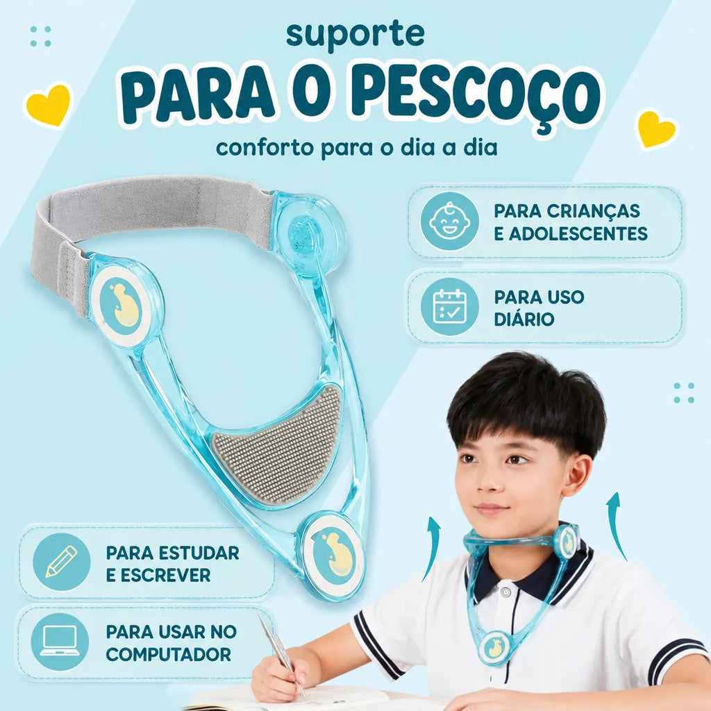 Suporte de Pescoço Ajustável 360° - Apoio de Conforto para Celular e Estudo