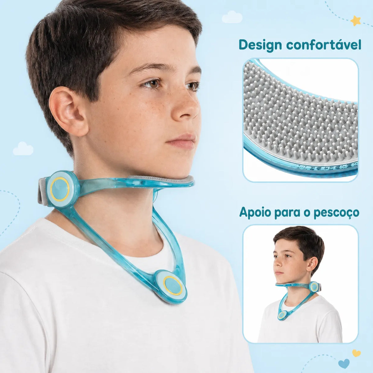 Suporte de Pescoço Ajustável 360° - Apoio de Conforto para Celular e Estudo