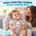 Mamadeira para alimentação de bebês com as mãos livres