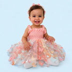 Vestido Infantil Borboletas Rosa para Festa