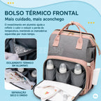 Bolsa Maternidade 2 em 1 com Trocador e Berço Portátil Dobrável para Bebê