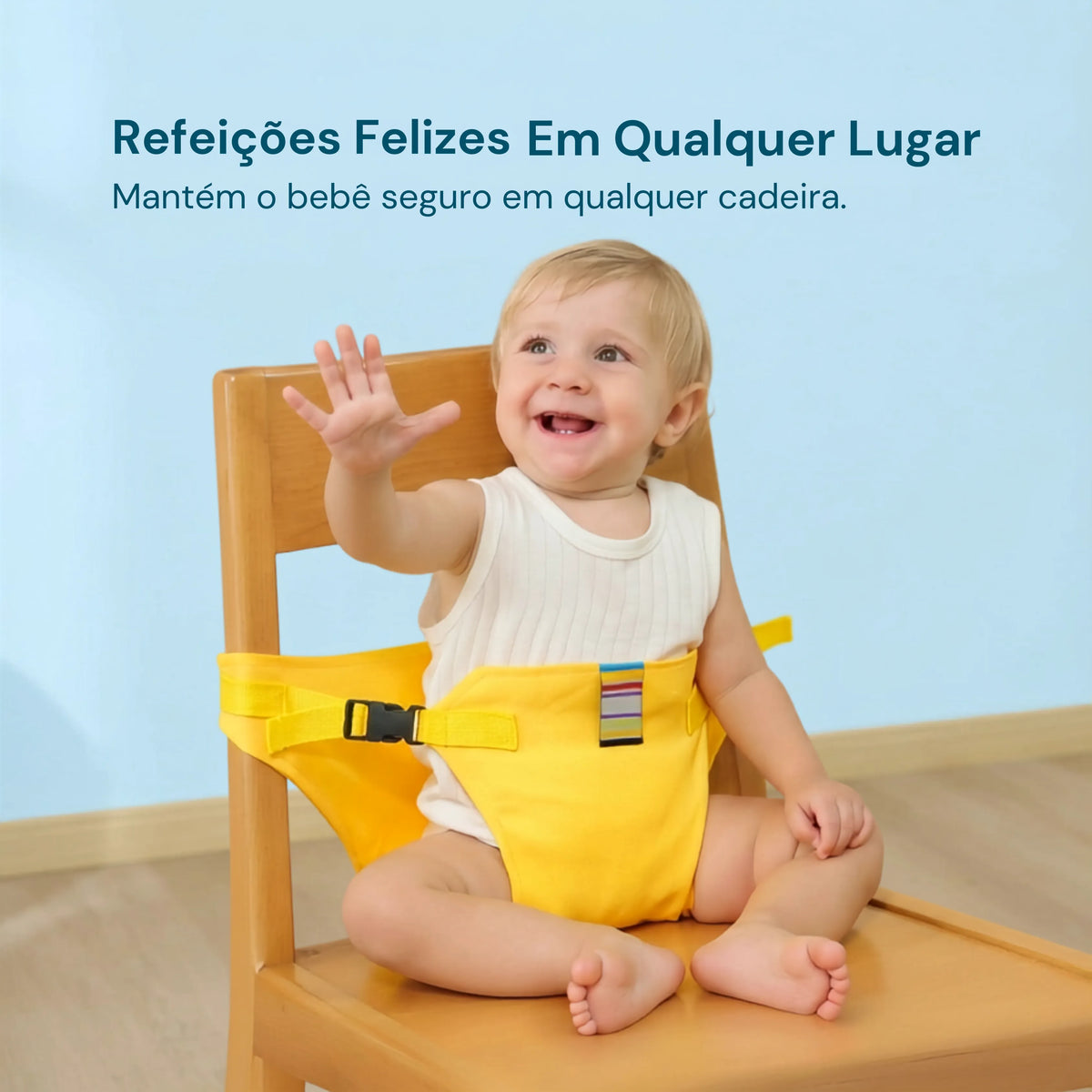 Cinto de Alimentação Portátil para Bebê - Cadeirinha de Tecido para Restaurante e Viagem