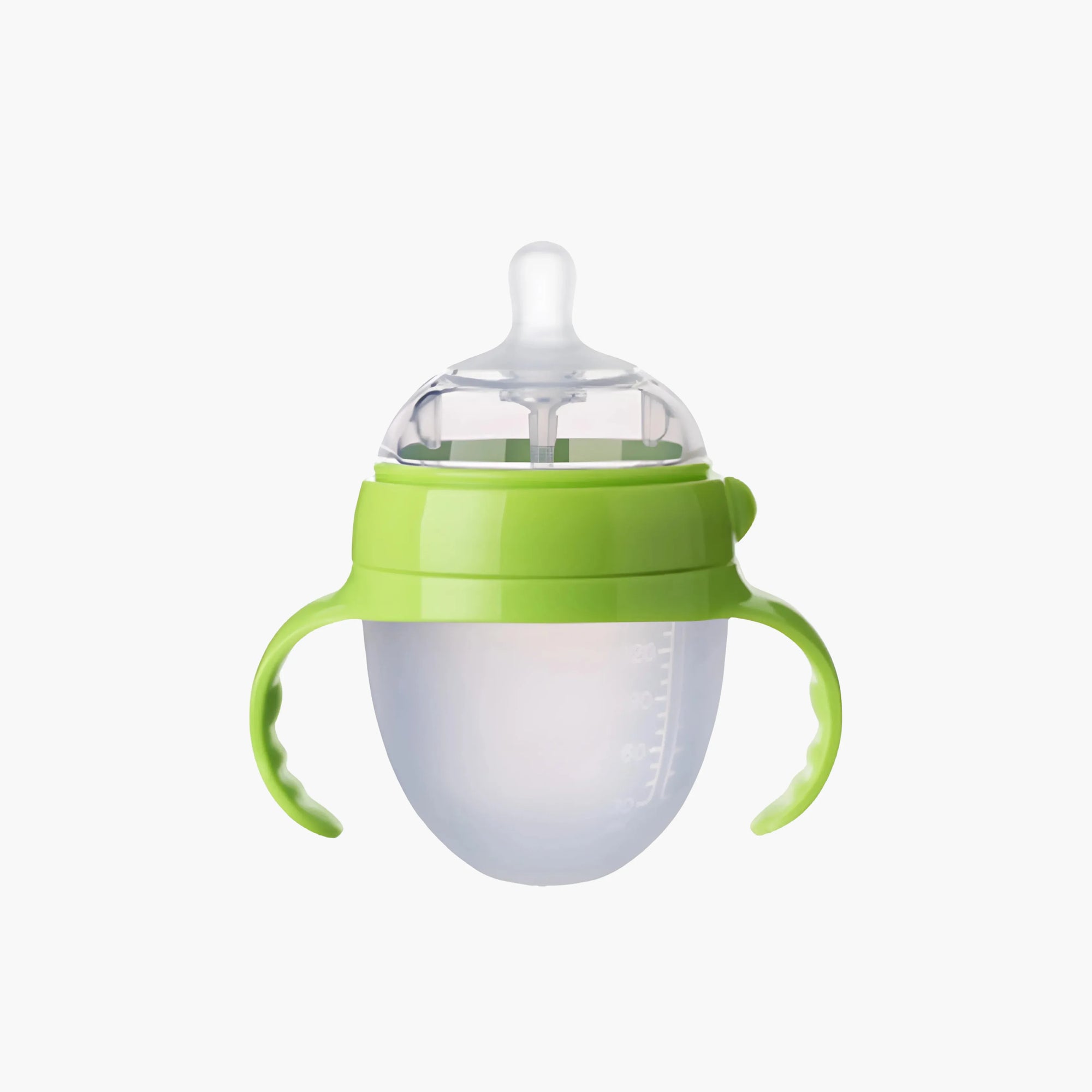 Mamadeira de Silicone com Alça para Bebê Sem BPA - Bico Tipo Seio 150ml e 250ml