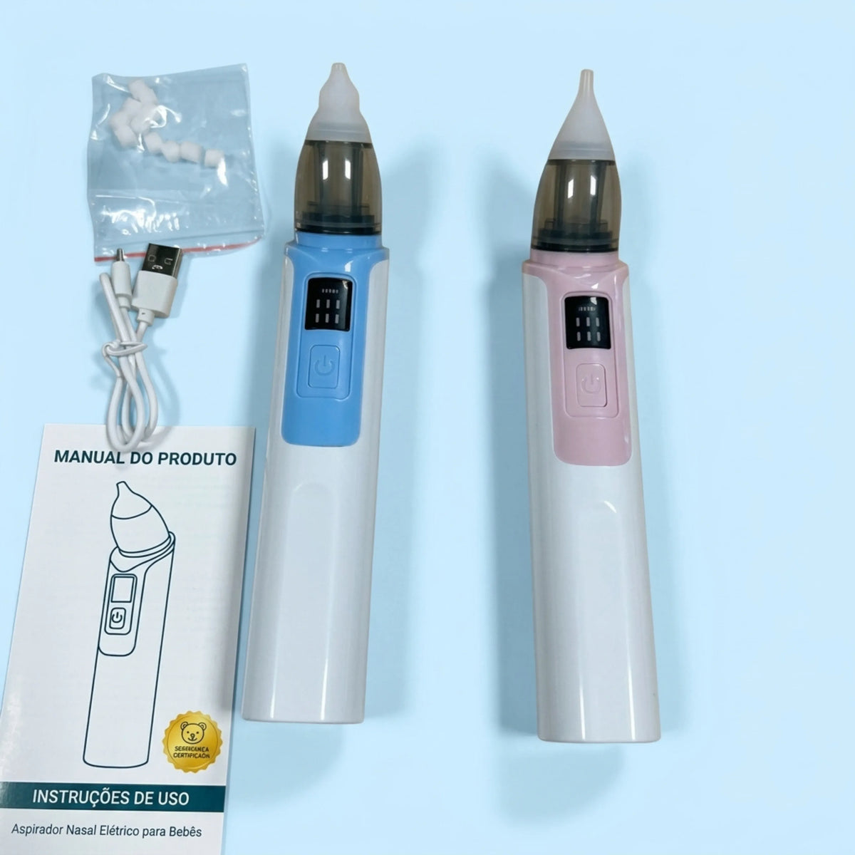Aspirador Nasal Elétrico Recarregável para Bebês com Bico de Silicone Macio ZBaby™