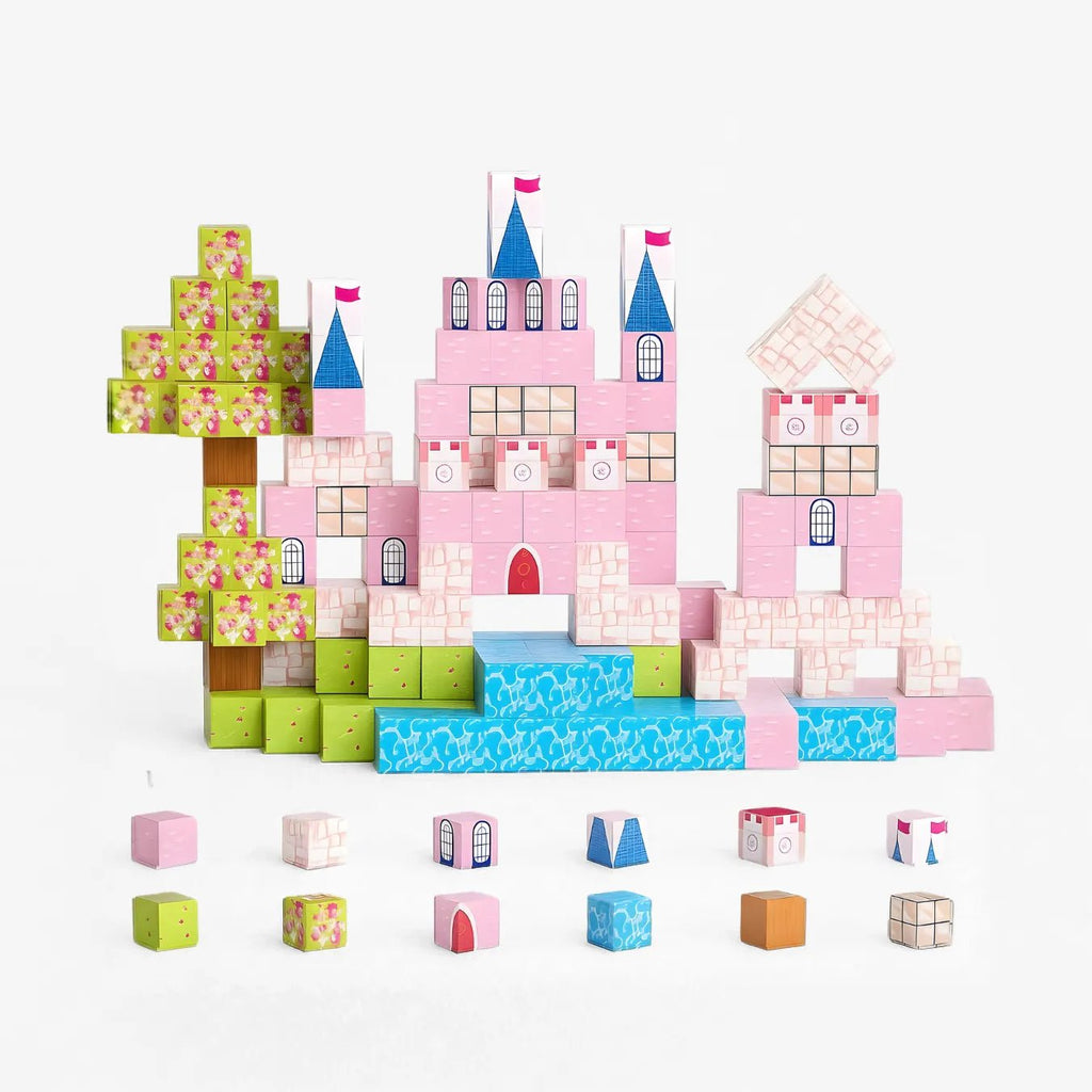 Blocos Magnéticos de Montar 3D - Brinquedo Educativo Anti - Telas - ZBaby