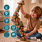 Blocos Magnéticos de Montar 3D - Brinquedo Educativo Anti - Telas - ZBaby
