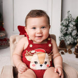 Body Bebê Natal de Rena Sem Mangas