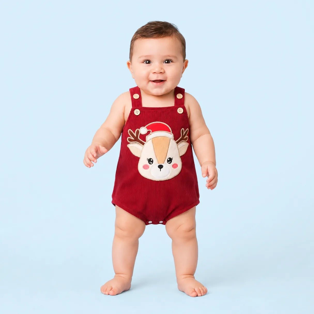 Body Bebê Natal de Rena Sem Mangas - ZBaby