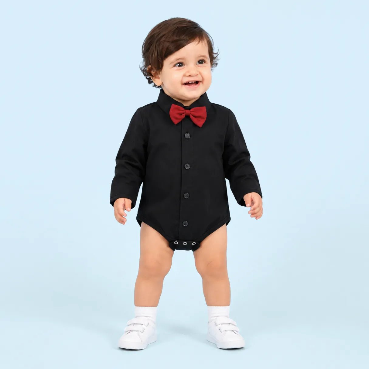 Body Bebê Natal Preto com Gravata - ZBaby