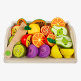 Brinquedo Cozinha Infantil Montessori - Frutas e Comidas de Madeira