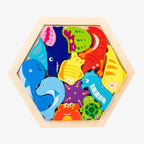 Brinquedo Montessori Quebra Cabeça de Madeira em 3D - ZBaby