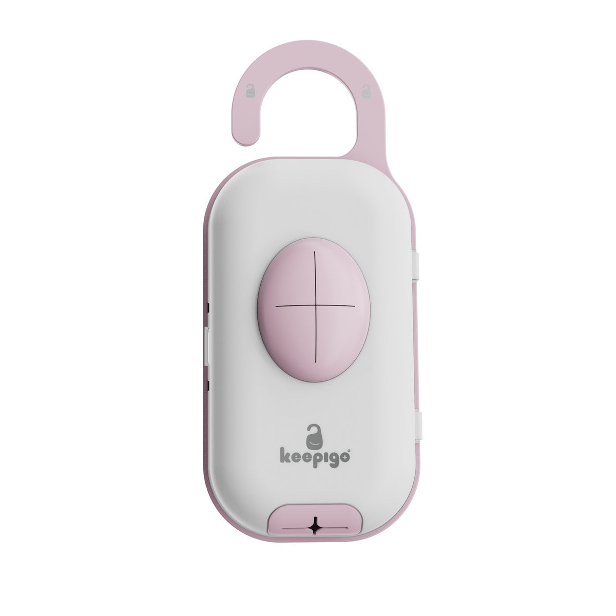 Porta-fraldas rosa com alça ajustável para carrinho