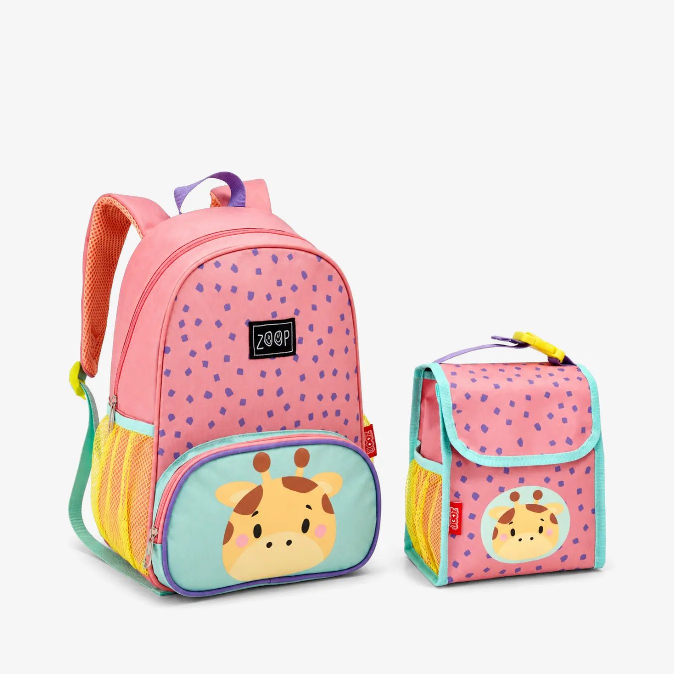 Kit Mochila Infantil Girafa Menina com Lancheira Escolar - ZBaby