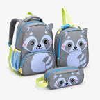 Kit Mochila Infantil Guaxinim com Lancheira e Estojo Escolar - ZBaby
