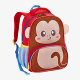 Kit Mochila Infantil Macaco com Lancheira e Estojo Escolar