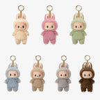 Kit de chaveiros Labubu Popmart Exciting Macaron com pelúcia em cores sortidas e orelhas de coelho