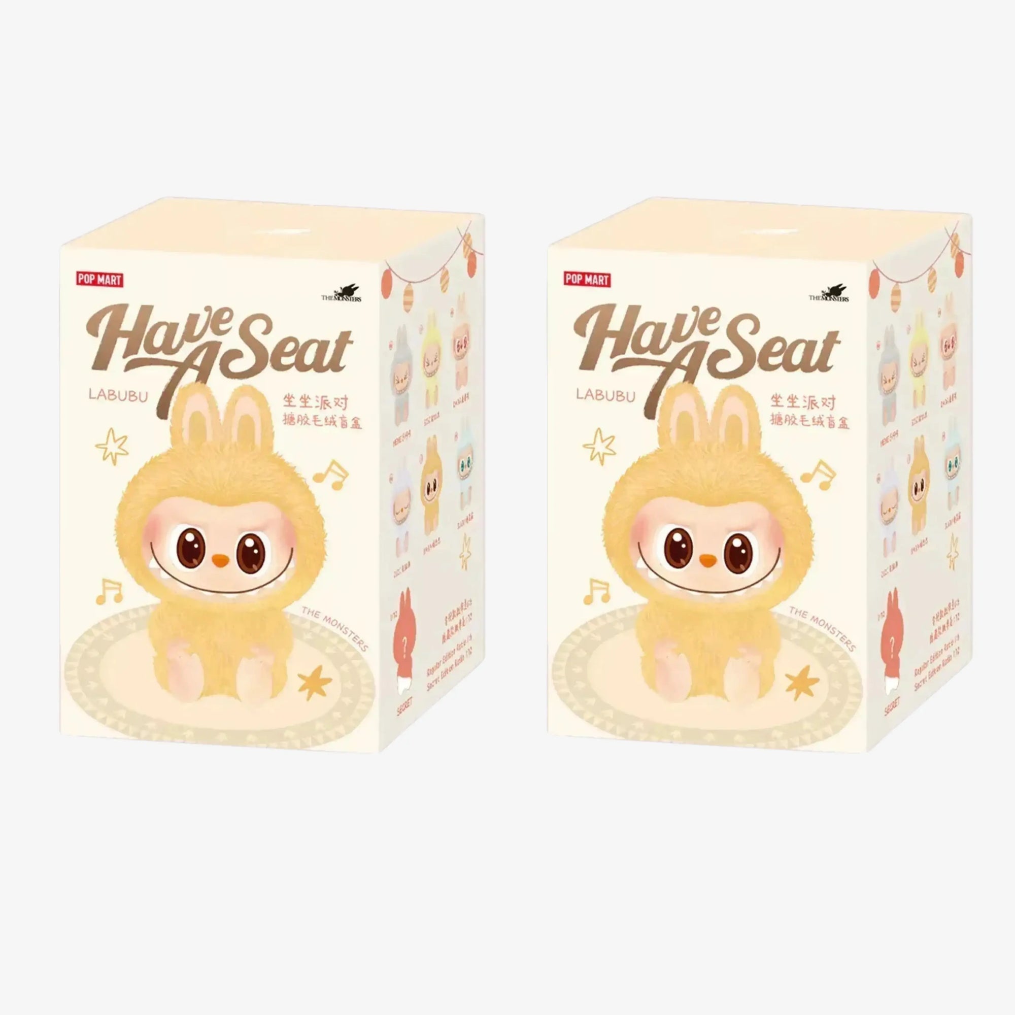 Caixas lacradas do boneco Labubu Have A Seat Pop Mart, produto original importado em estoque no Brasil