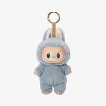 Labubu azul coleção Exciting Macaron Popmart, boneco pelúcia colecionável ideal para fãs de toy art kawaii