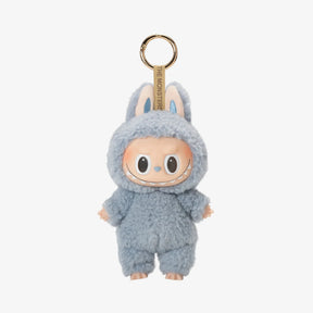 Labubu azul coleção Exciting Macaron Popmart, boneco pelúcia colecionável ideal para fãs de toy art kawaii
