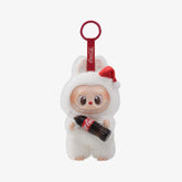 Labubu original Coca-Cola Popmart com gorro de Natal e garrafa mini, edição especial de inverno colecionável