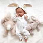 Macacão Bebê Inverno com Zíper e Capuz de Coelho - ZBaby
