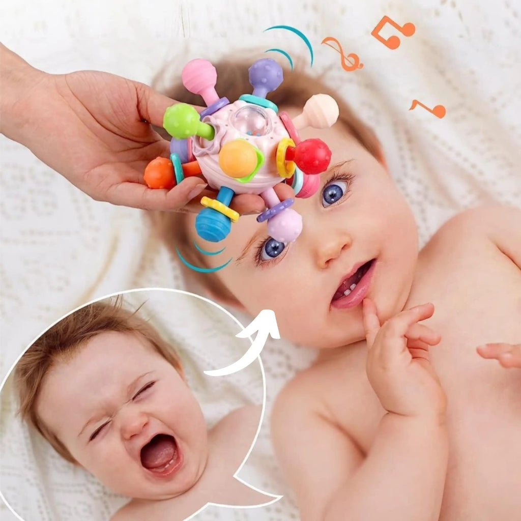 Mordedor e Chocalho Sensorial para Bebê de Silicone - ZBaby