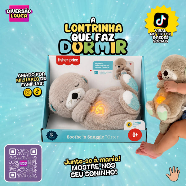 Pelúcia Lontra Hora de Dormir que Respira para Bebê - ZBaby